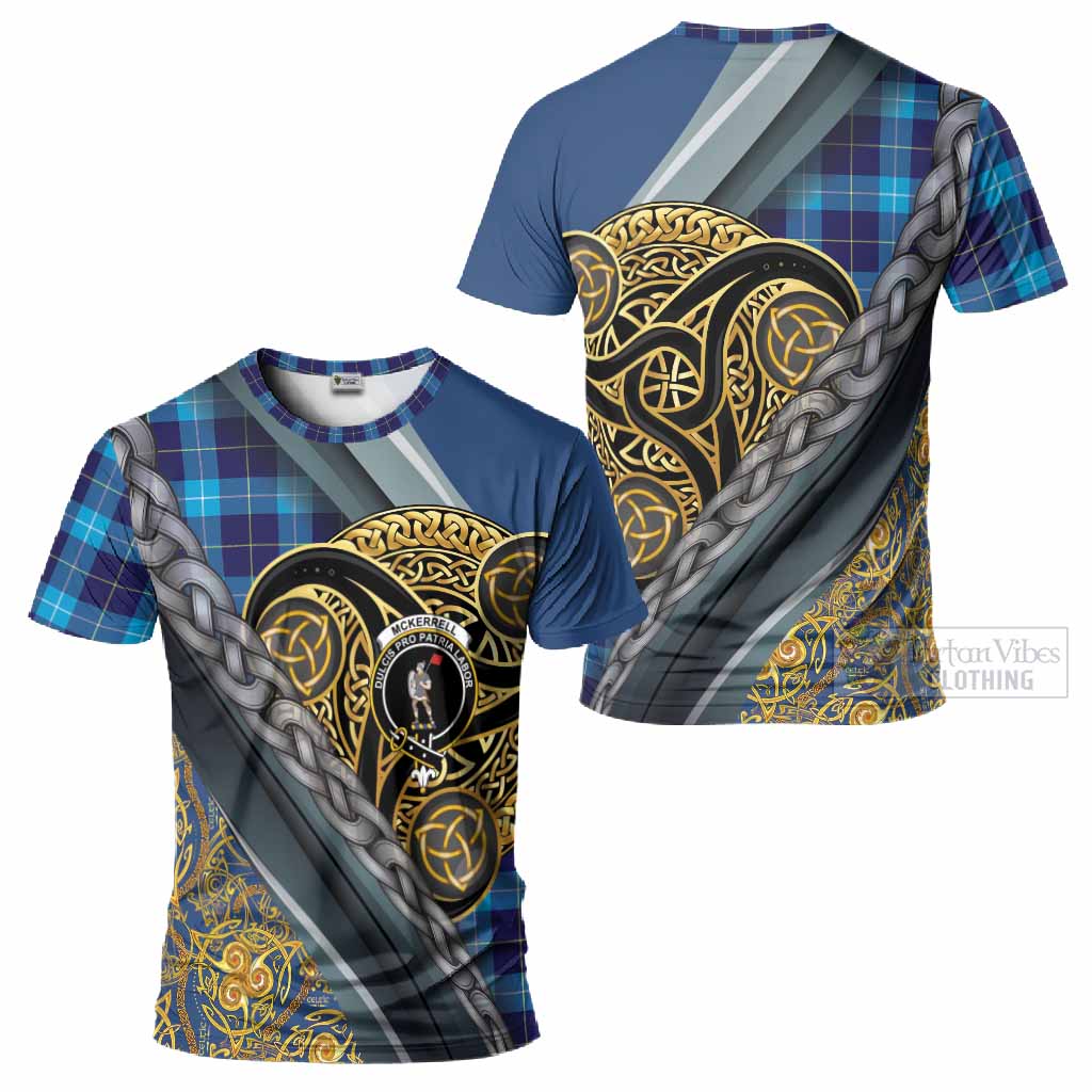 McKerrell Tartan Crest T-Shirt Scottish Triskele Celtic