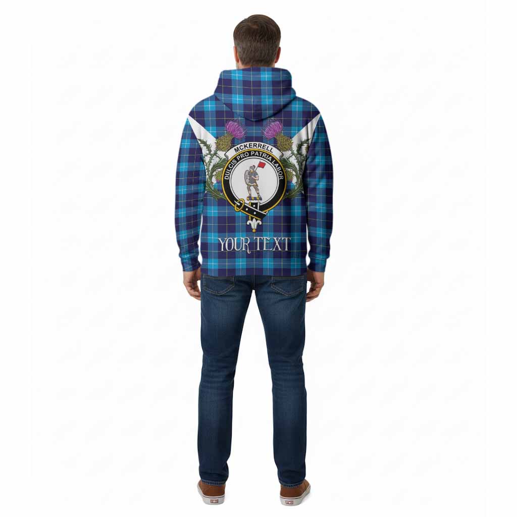 McKerrell Tartan Family Crest Cotton Hoodie Scottish Burns Night Thistle Floral