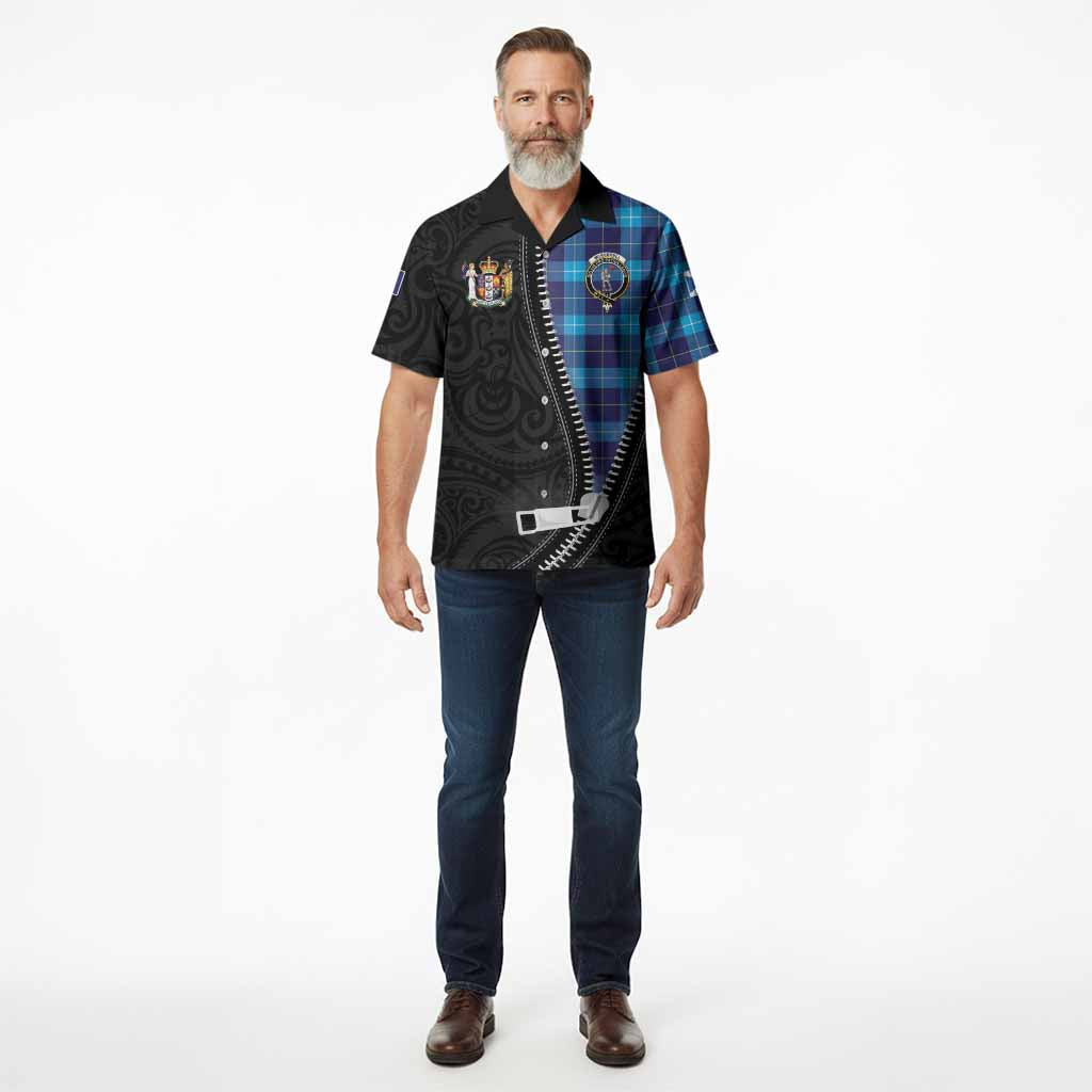 McKerrell Tartan Hawaiian Shirt New Zealand Pattern Unique Zipper Stylized