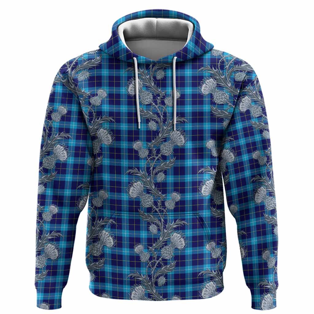 McKerrell Tartan Hoodie Seamless Scottish Thistle Flowers