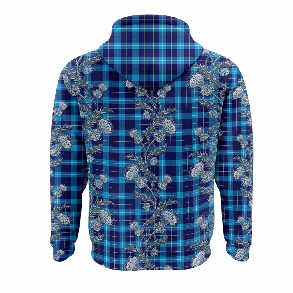 McKerrell Tartan Hoodie Seamless Scottish Thistle Flowers