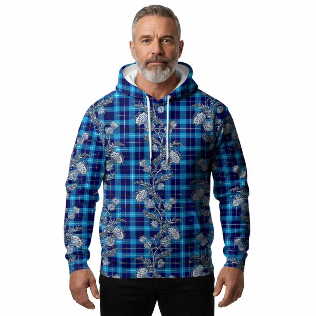 McKerrell Tartan Hoodie Seamless Scottish Thistle Flowers
