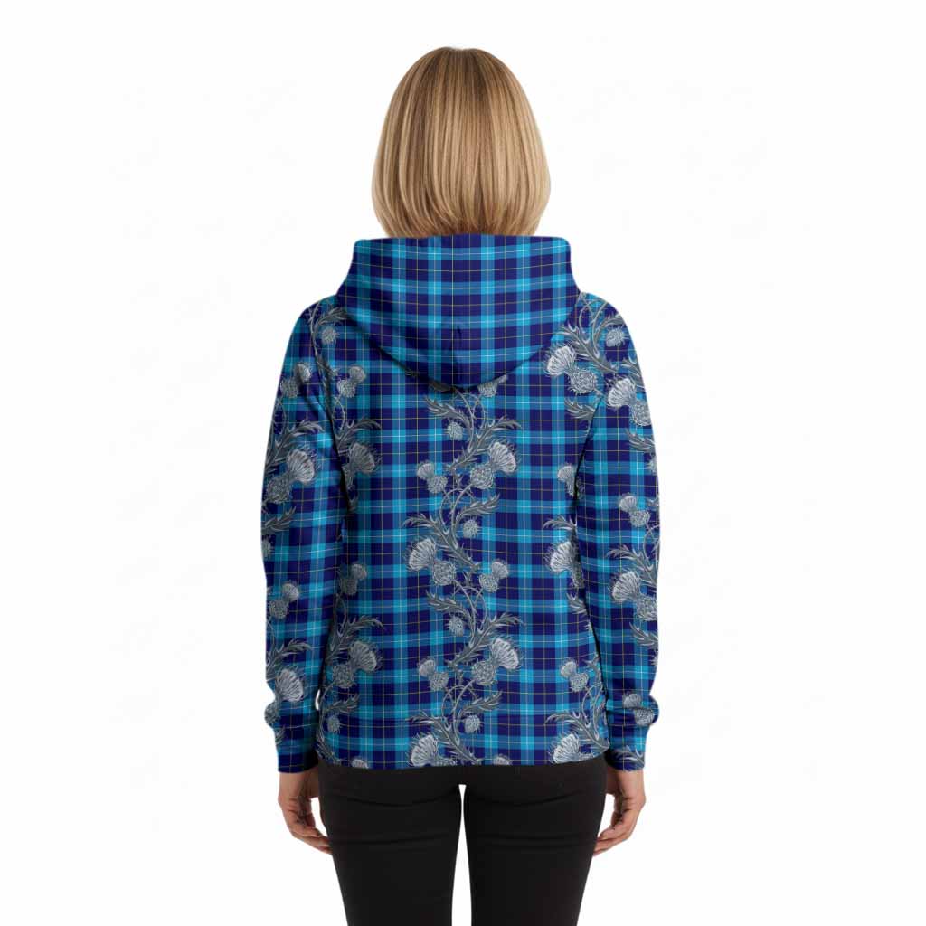 McKerrell Tartan Hoodie Seamless Scottish Thistle Flowers