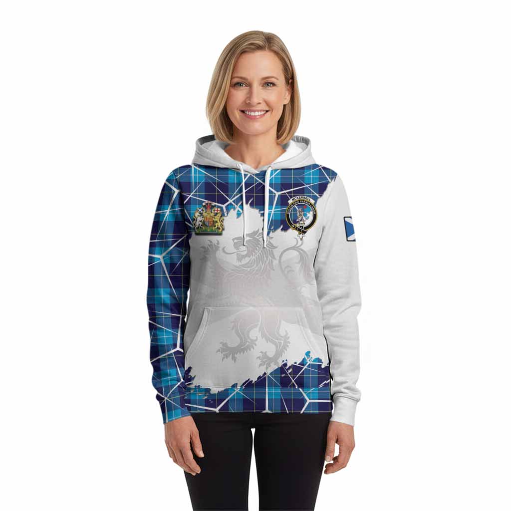 McKerrell Tartan Hoodie with Family Crest and Lion Rampant Grunge Style