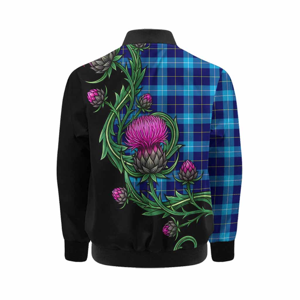 McKerrell Tartan Kid Bomber Jacket Resilient Scottish Thistle Kid - Tartan Vibes Clothing