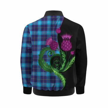 McKerrell Tartan Kid Bomber Jacket Traditional Scottish Thistle
