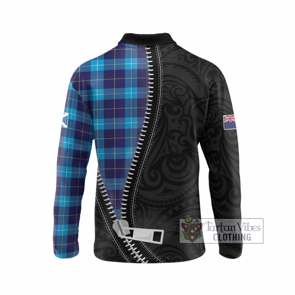 McKerrell Tartan Long Sleeve Polo Shirt New Zealand Pattern Unique Zipper Stylized