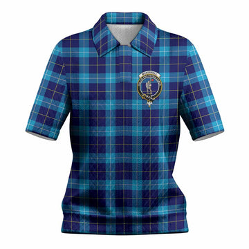 McKerrell Tartan Women’s Polo Sweater Top with Family Crest