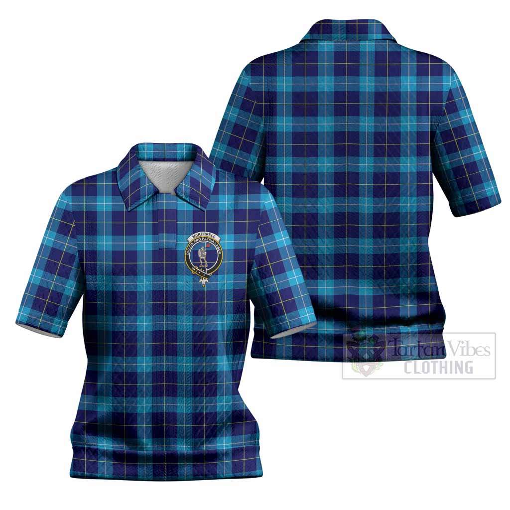 McKerrell Tartan Women’s Polo Sweater Top with Family Crest