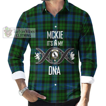 McKie Tartan Long Sleeve Button Shirt with Family Crest DNA In Me Style Men's Shirt S - Tartanvibesclothing Shop