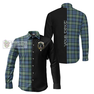 McKinlay Ancient Tartan Long Sleeve Button Shirt with Family Crest and Half Of Me Style Men's Shirt S - Tartanvibesclothing Shop