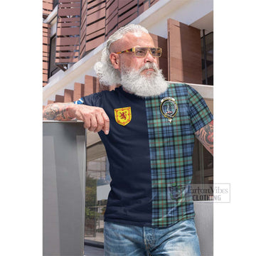 Tartan Vibes Clothing McKinlay Ancient Tartan Cotton T-shirt with Scottish Lion Royal Arm Half Style