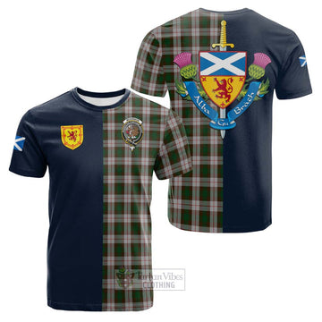 Tartan Vibes Clothing McKinnon Dress Tartan Cotton T-shirt with Scottish Lion Royal Arm Half Style