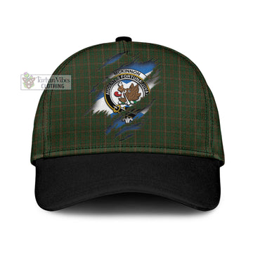 Tartan Vibes Clothing McKinnon Hunting Tartan Classic Cap with Family Crest In Me Style