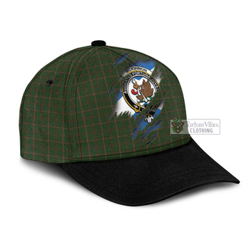 Tartan Vibes Clothing McKinnon Hunting Tartan Classic Cap with Family Crest In Me Style