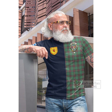 Tartan Vibes Clothing McKinnon Hunting Ancient Tartan Cotton T-shirt with Scottish Lion Royal Arm Half Style