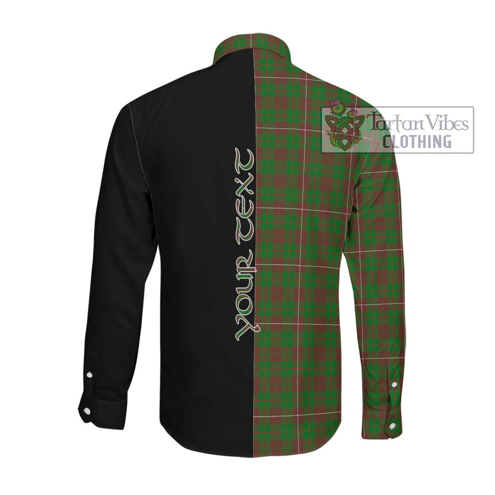 McKinnon Hunting Modern Tartan Long Sleeve Button Shirt with Family Crest and Half Of Me Style Men's Shirt - Tartanvibesclothing Shop