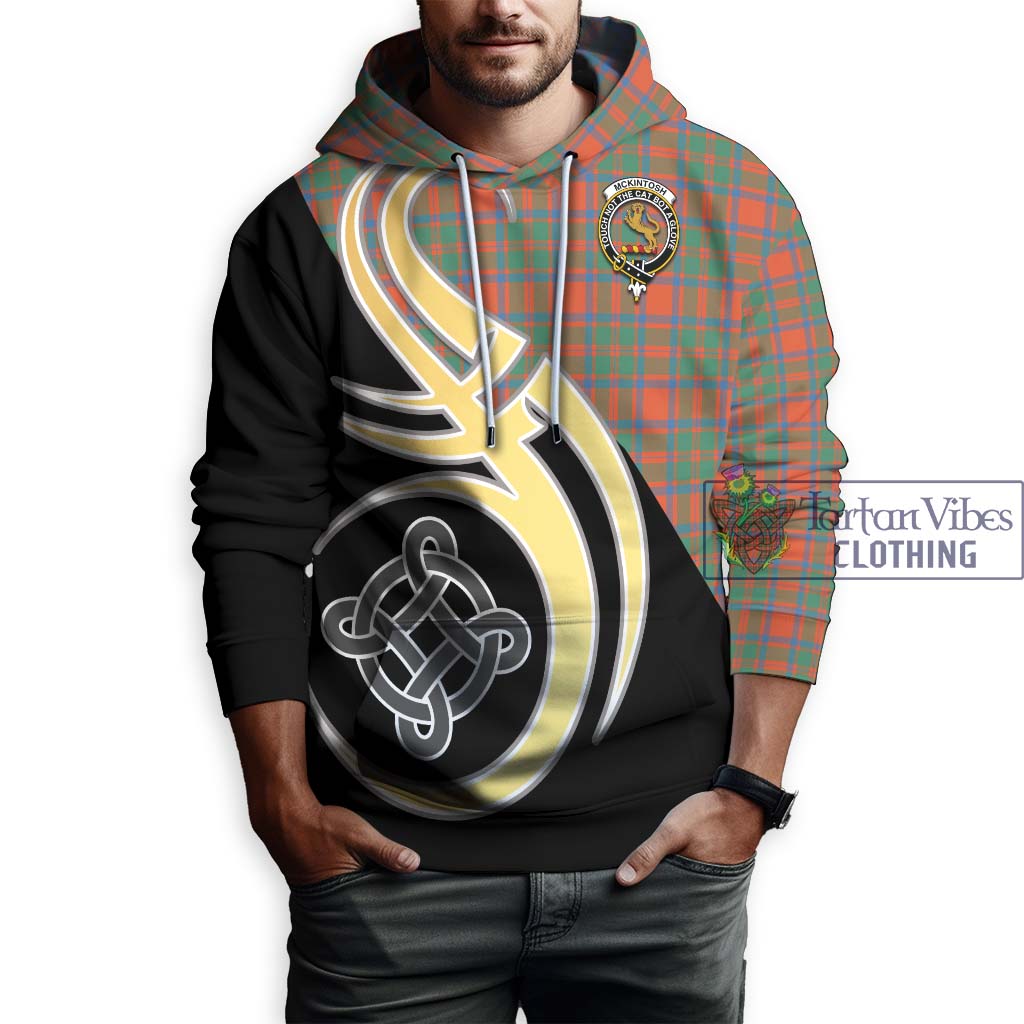 McKintosh Ancient Tartan Hoodie with Family Crest and Celtic Symbol Style Zip Hoodie - Tartan Vibes Clothing