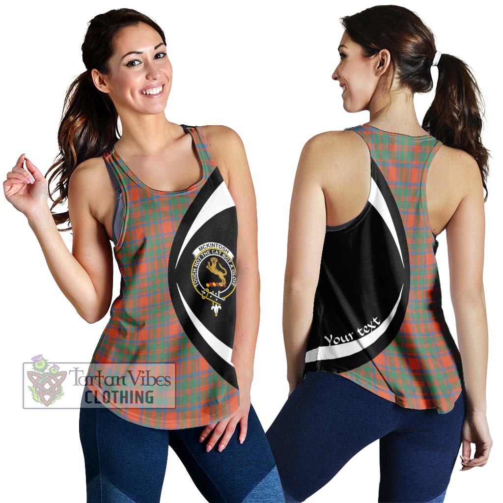 McKintosh Ancient Tartan Women's Racerback Tanks with Family Crest Circle Style 4XL - Tartan Vibes Clothing