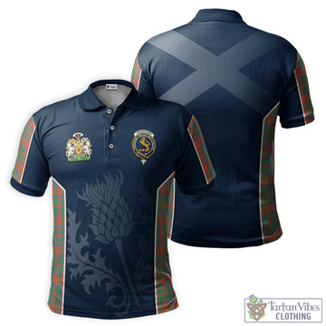McKintosh Ancient Tartan Men's Polo Shirt with Family Crest and Scottish Thistle Vibes Sport Style Kid - Tartan Vibes Clothing