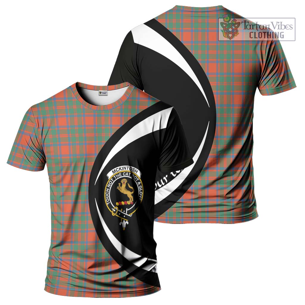 McKintosh Ancient Tartan T-Shirt with Family Crest Circle Style Kid's Shirt - Tartan Vibes Clothing