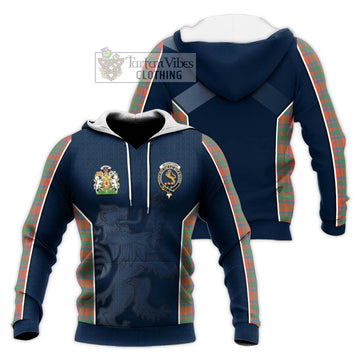 McKintosh Ancient Tartan Knitted Hoodie with Family Crest and Lion Rampant Vibes Sport Style Unisex Knitted Pullover Hoodie - Tartan Vibes Clothing