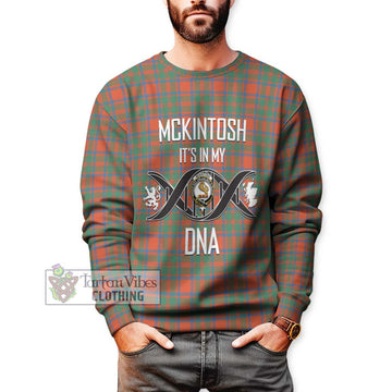 McKintosh Ancient Tartan Sweatshirt with Family Crest DNA In Me Style Unisex - Tartan Vibes Clothing
