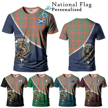McKintosh Ancient Tartan T-Shirt with Personalised National Flag and Family Crest Half Style Kid's Shirt - Tartan Vibes Clothing