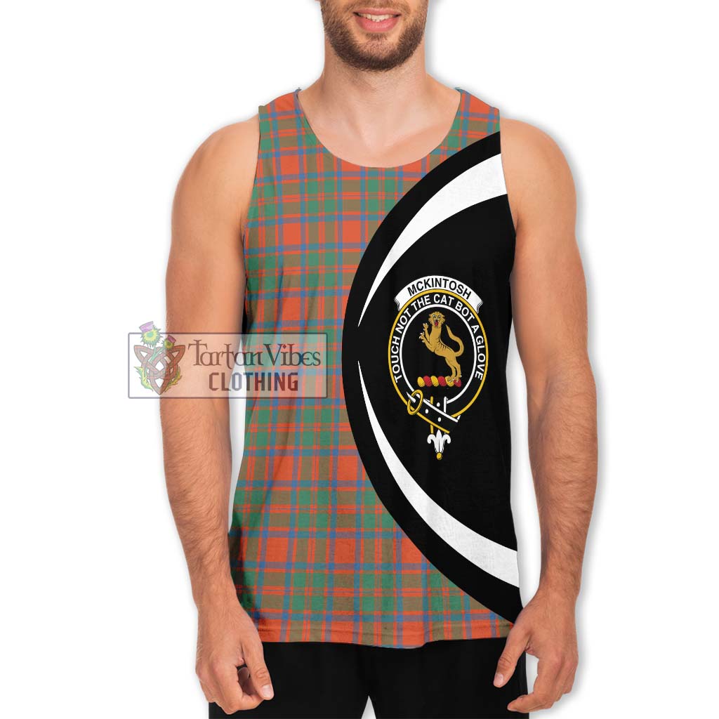 McKintosh Ancient Tartan Men's Tank Top with Family Crest Circle Style Men - Tartan Vibes Clothing