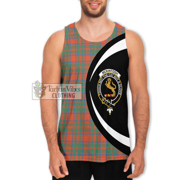 McKintosh Ancient Tartan Men's Tank Top with Family Crest Circle Style Men - Tartan Vibes Clothing