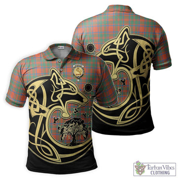 McKintosh Ancient Tartan Polo Shirt with Family Crest Celtic Wolf Style Kid - Tartan Vibes Clothing