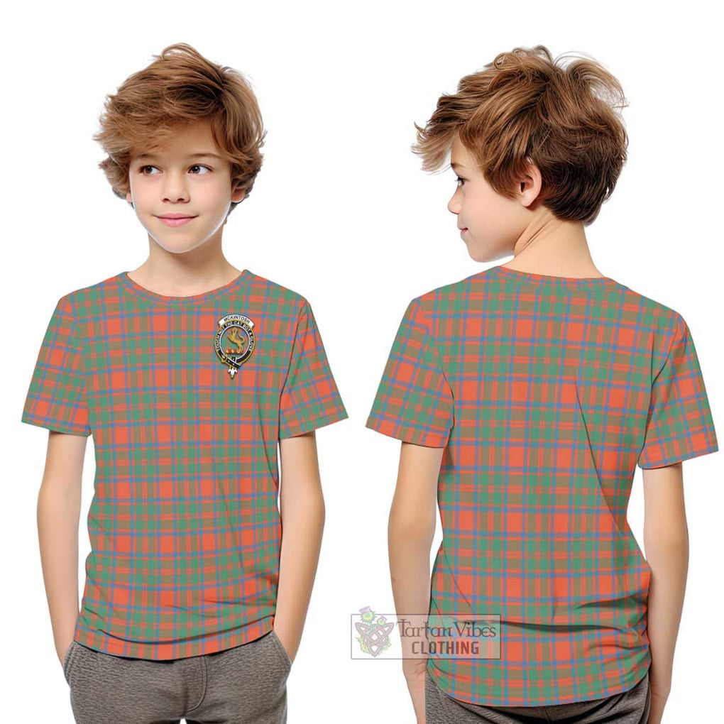 McKintosh Ancient Tartan Kid T-Shirt with Family Crest Youth XL Size14 - Tartan Vibes Clothing