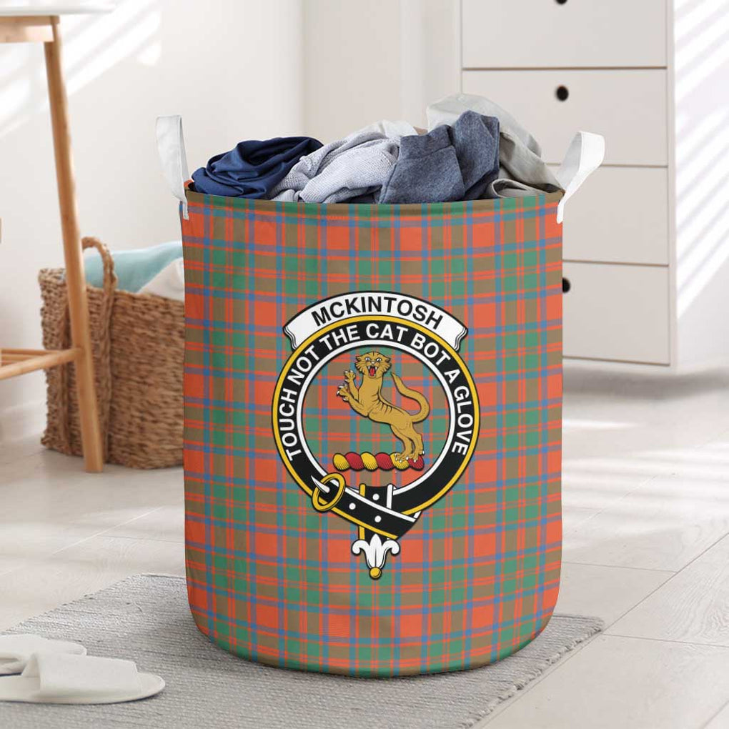 McKintosh Ancient Tartan Laundry Basket with Family Crest One Size - Tartan Vibes Clothing
