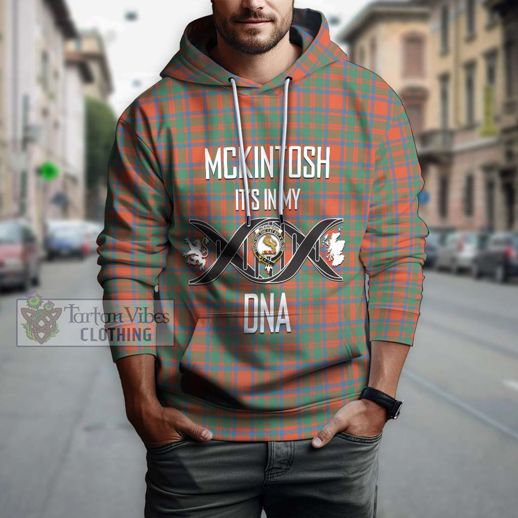 McKintosh Ancient Tartan Hoodie with Family Crest DNA In Me Style Pullover Hoodie - Tartan Vibes Clothing
