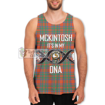 McKintosh Ancient Tartan Men's Tank Top with Family Crest DNA In Me Style Men - Tartan Vibes Clothing