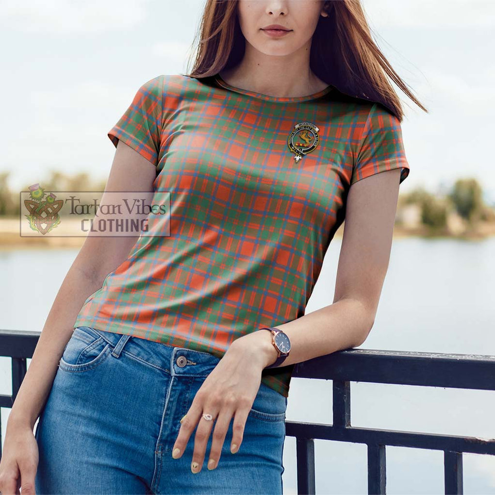 McKintosh Ancient Tartan Cotton T-Shirt with Family Crest - Tartan Vibes Clothing