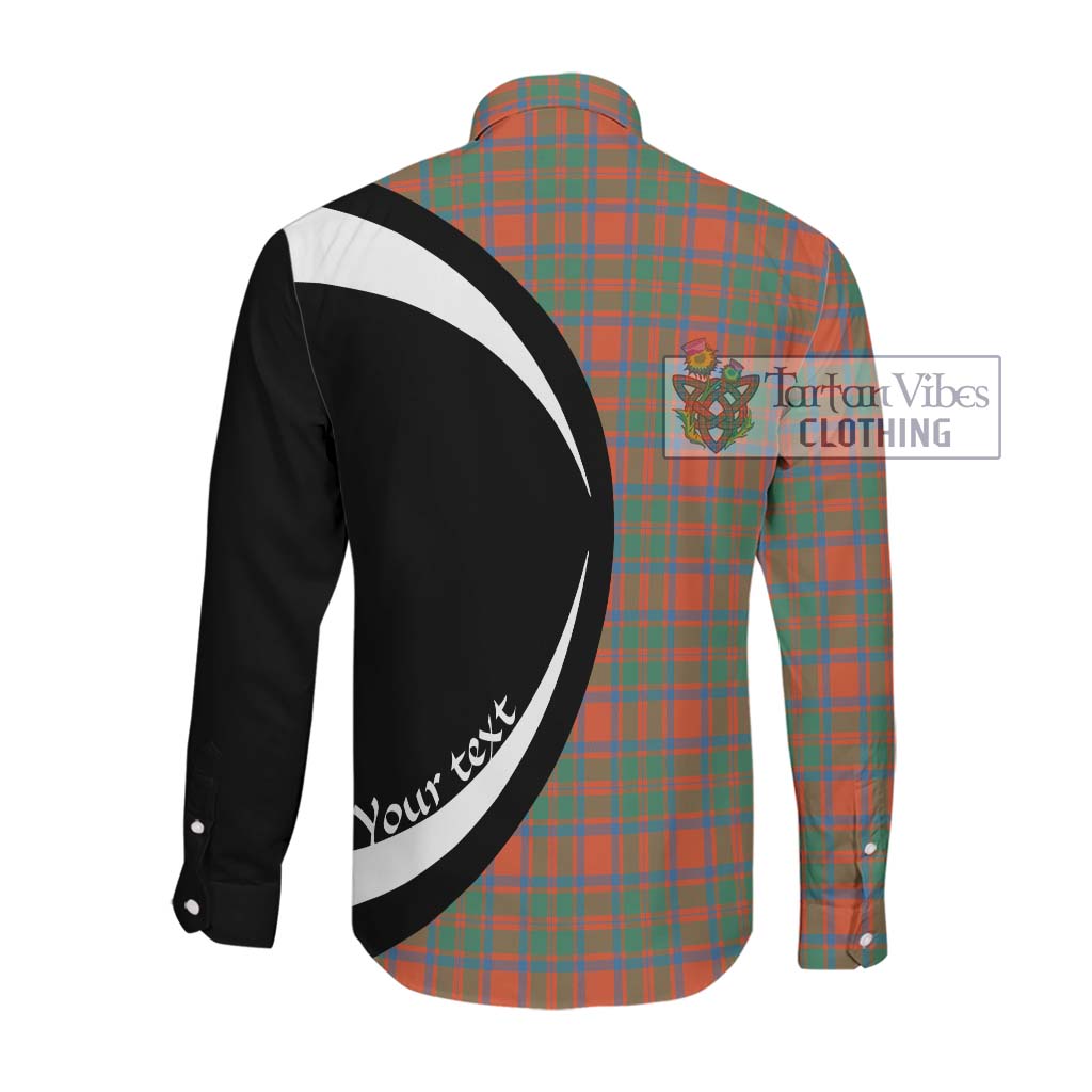 McKintosh Ancient Tartan Long Sleeve Button Up with Family Crest Circle Style Men's Shirt - Tartan Vibes Clothing