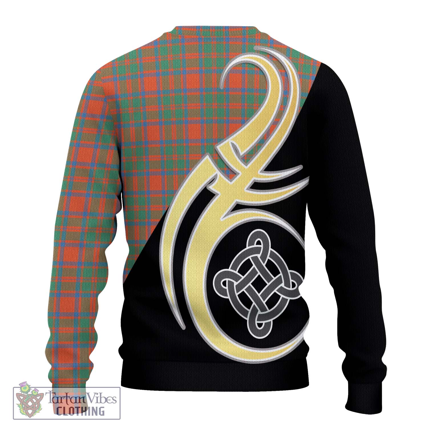 McKintosh Ancient Tartan Ugly Sweater with Family Crest and Celtic Symbol Style - Tartan Vibes Clothing