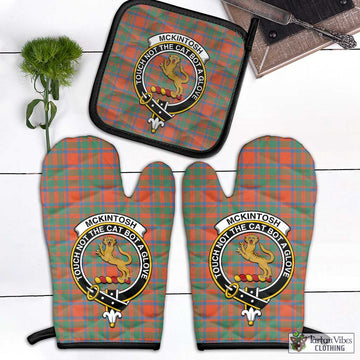 McKintosh Ancient Tartan Combo Oven Mitt & Pot-Holder with Family Crest - Tartan Vibes Clothing