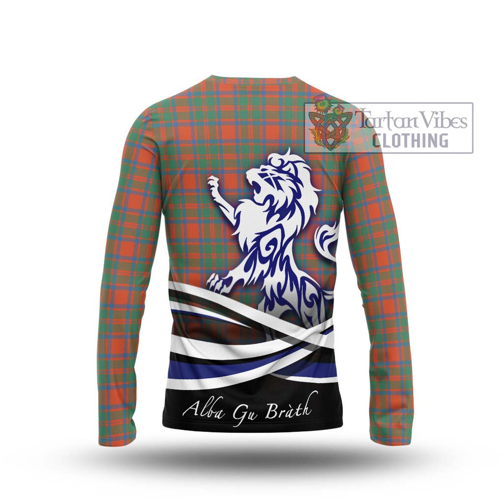 McKintosh Ancient Tartan Long Sleeve T-Shirt with Alba Gu Brath Regal Lion Emblem - Tartan Vibes Clothing