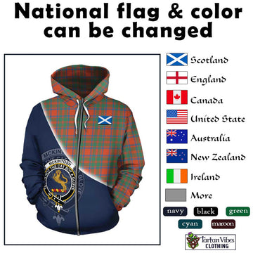 McKintosh Ancient Tartan Hoodie with Personalised National Flag and Family Crest Half Style - Tartan Vibes Clothing