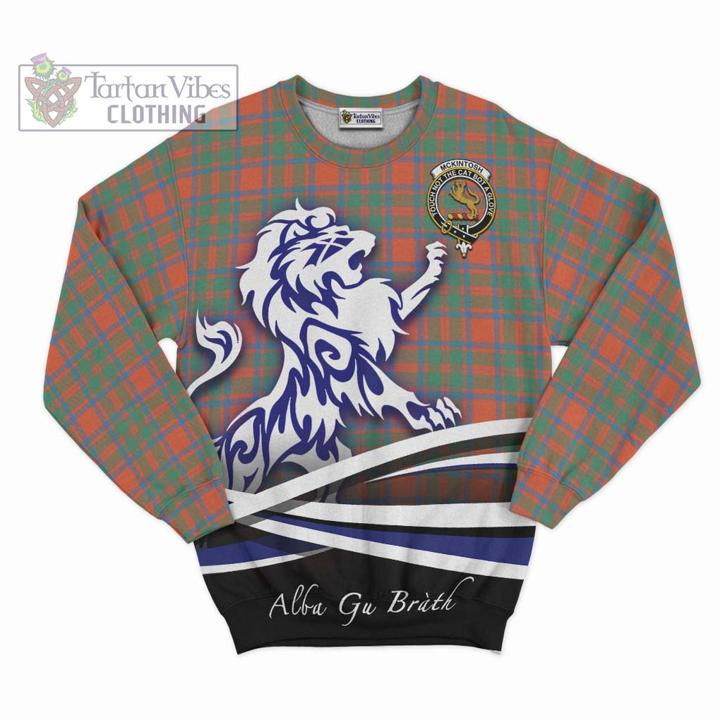 McKintosh Ancient Tartan Sweatshirt with Alba Gu Brath Regal Lion Emblem - Tartan Vibes Clothing