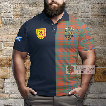 McKintosh Ancient Tartan Polo Shirt Alba with Scottish Lion Royal Arm Half Style - Tartan Vibes Clothing
