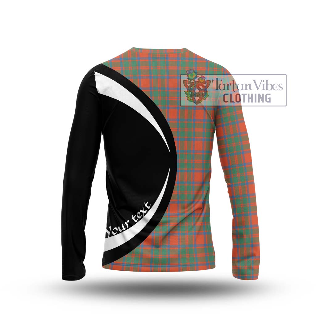 McKintosh Ancient Tartan Long Sleeve T-Shirt with Family Crest Circle Style - Tartan Vibes Clothing