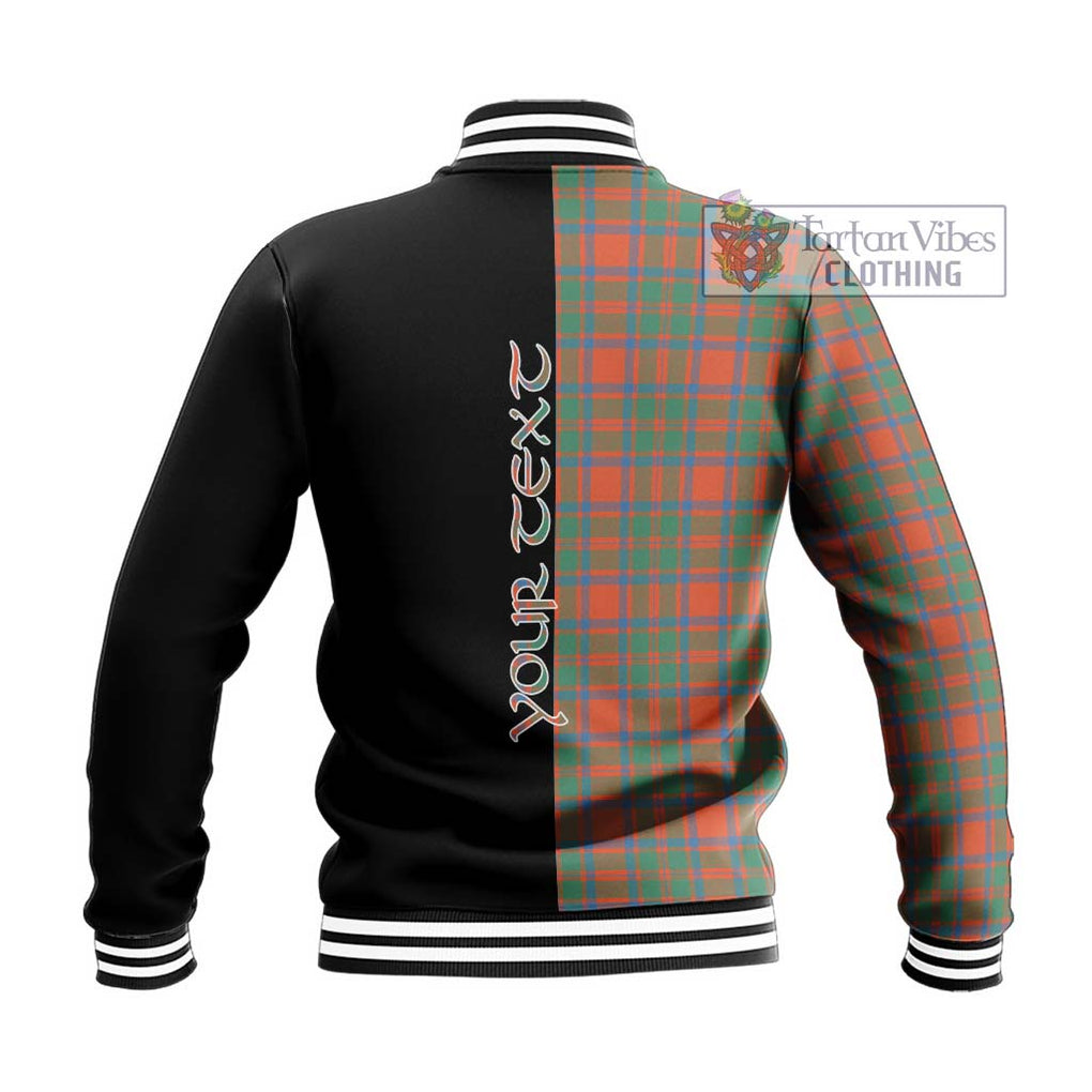 McKintosh Ancient Tartan Baseball Jacket with Family Crest and Half Of Me Style - Tartan Vibes Clothing
