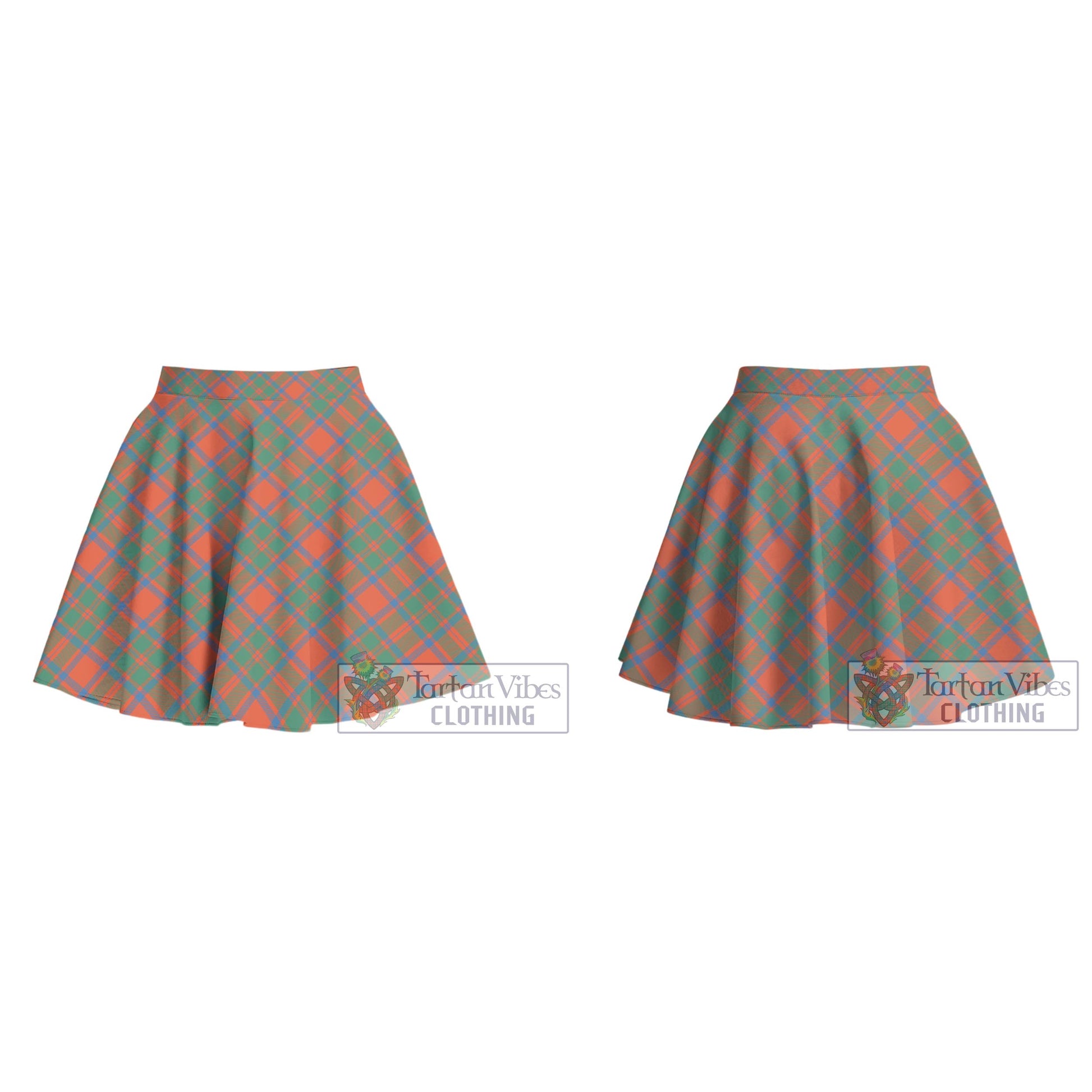 McKintosh Ancient Tartan Women's Plated Mini Skirt Cross Style - Tartan Vibes Clothing