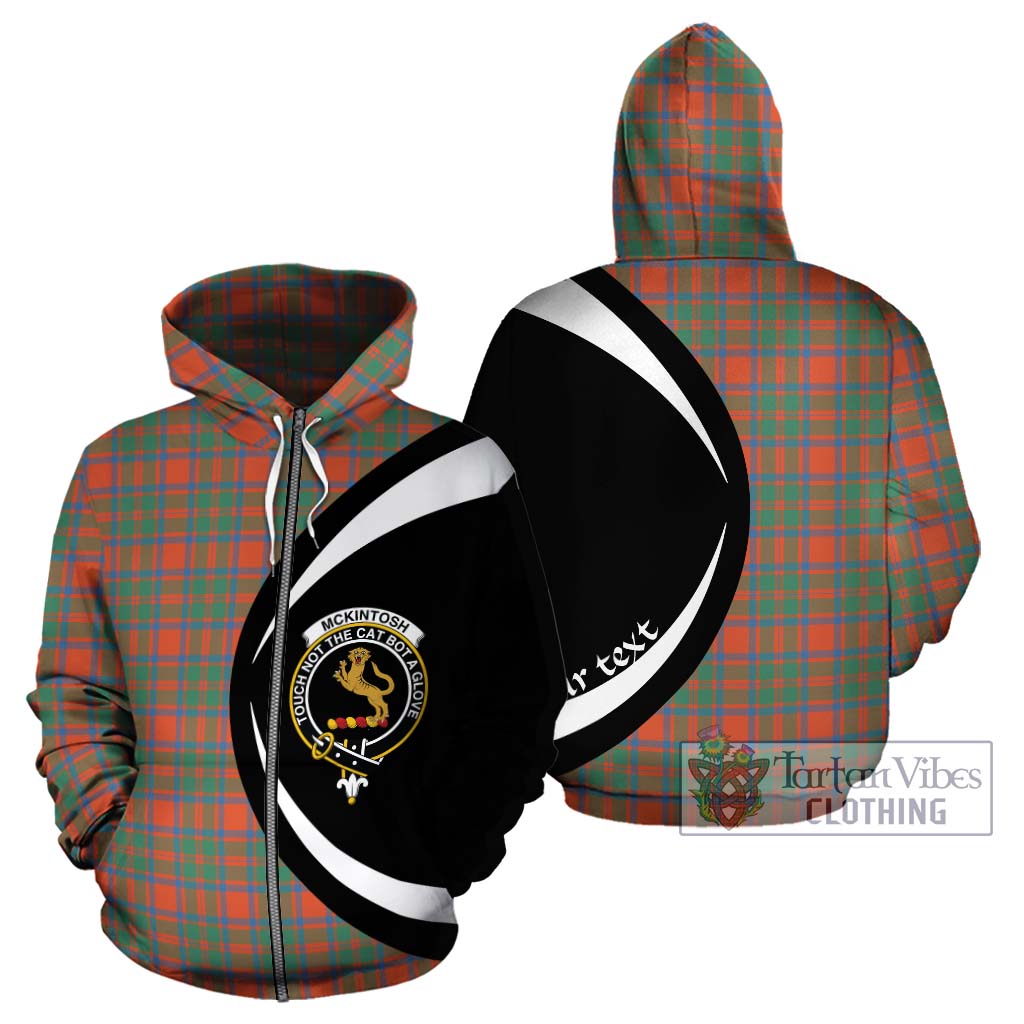 McKintosh Ancient Tartan Hoodie with Family Crest Circle Style - Tartan Vibes Clothing