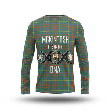 McKintosh Hunting Ancient Tartan Long Sleeve T-Shirt with Family Crest DNA In Me Style Unisex - Tartan Vibes Clothing