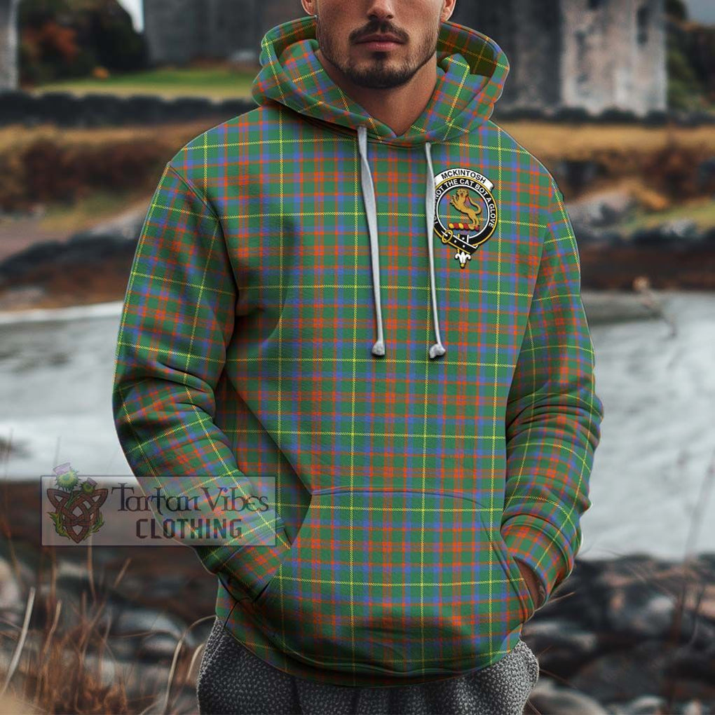 McKintosh Hunting Ancient Tartan Cotton Hoodie with Family Crest Zip Hoodie - Tartan Vibes Clothing