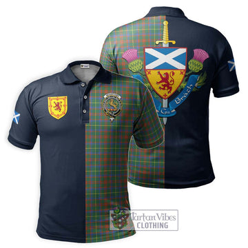 McKintosh Hunting Ancient Tartan Polo Shirt Alba with Scottish Lion Royal Arm Half Style Kid - Tartan Vibes Clothing